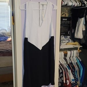 NWT Alice & Olivia Large black and white dress